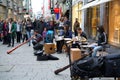 Street musicians Royalty Free Stock Photo