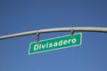 Street name Divisadero in San Francisco