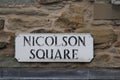 Street Name Sign for Nicolson Square Royalty Free Stock Photo