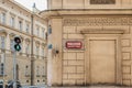 Street name sign on Trojicka, Nove Mesto, Prague, Czech Republic Royalty Free Stock Photo