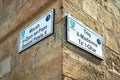 Street name signs - Malta Royalty Free Stock Photo