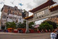 Street near the Capitolio Nacional, El Capitolio. Chinese gate on a public road. Havana. Cuba