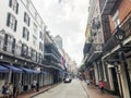 Street in the new Orleans, day life, and at night it all begins Royalty Free Stock Photo