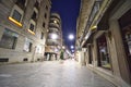 Street in the night in city of Vigo Royalty Free Stock Photo