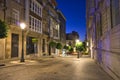 Street in the night in city of Vigo Royalty Free Stock Photo