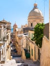 Street in Noto city in Sicily