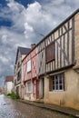 Street in Noyers, Yonne, France