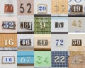 Street numbers collage