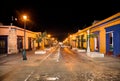 Street of Oaxaca by night, Mexico. Royalty Free Stock Photo