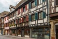 Street in Obermai, Alsace, France Royalty Free Stock Photo