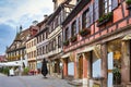 Street in Obernai, Alsace, France Royalty Free Stock Photo