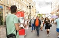 Street Old Arbat Moscow people people girls boys women men child