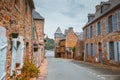 Street old Breton town Treguier, France Royalty Free Stock Photo