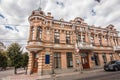 Street with old brick building in Kropyvnytskyi