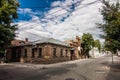 Street with old brick buildings in Kropyvnytskyi