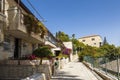 Street in the old district of the Mishkenot Shaananim, Jerusalem Royalty Free Stock Photo