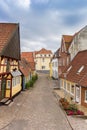 Street with old houses in historic city Sonderborg