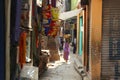 Street of the old and mysterious city Varanasi, India