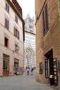 Street of old Siena, Tuscany, Italy Royalty Free Stock Photo