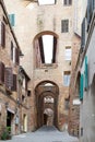 Street of old Siena, Tuscany, Italy Royalty Free Stock Photo