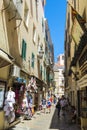Street of the old town of Alghero, Sardinia, Italy Royalty Free Stock Photo