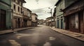 Street in old town of Antalya, Turkey. Vintage style.