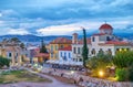 Street of the old town of Athens and Roman Agora