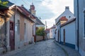 Street in the old town of Baia Mare, Romania Royalty Free Stock Photo