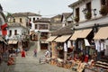 A street in the old town center. Gjirokaster. Albania