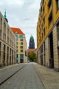 Street in the old town of Dresden Royalty Free Stock Photo