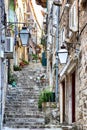 Street in Old town of Dubrovnik Royalty Free Stock Photo