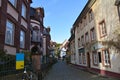 Street in the old town in Freiburg im Breisgau, Black Forest, Germany Royalty Free Stock Photo