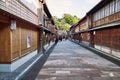 Street in old town Kanazawa in Japan Royalty Free Stock Photo
