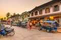 Street in old town Luang Prabang Royalty Free Stock Photo