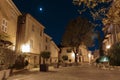 Street in the old town Mougins in France. Night view Royalty Free Stock Photo