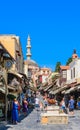 Street in Old Town. Rhodes Island. Greece Royalty Free Stock Photo