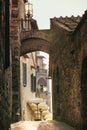 Street old town San Gimignano Royalty Free Stock Photo