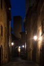 Street old town San Gimignano Royalty Free Stock Photo