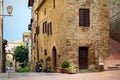 Street old town San Gimignano Royalty Free Stock Photo