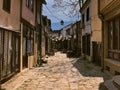 Street in old town of Skopie Macedonia
