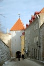 A street in the Old Town of Tallinn, Estonia Royalty Free Stock Photo