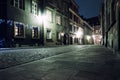 The street of the old town in Warsaw Royalty Free Stock Photo