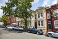 Street with old victorian houses in Georgetown, Washington Royalty Free Stock Photo