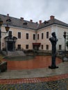 Street overview of Mukachevo city, Ukraine