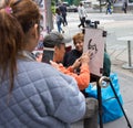 Street painting in Times Square