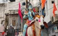 Street parade in India - Shiva is riding on a holy cow