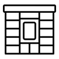 Street parcel locker icon outline vector. Express order