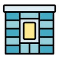 Street parcel locker icon vector flat