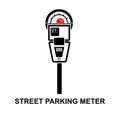 Street parking meter icon isolated on background Royalty Free Stock Photo