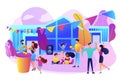 Street party concept vector illustration